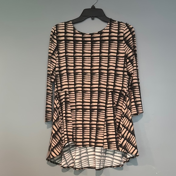 Alfani Tops - Alfani Asymmetrical Black and Cream Tunic